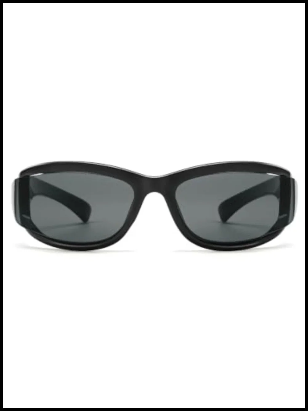Y2K Wrap Around Sunglasses UV400 Shield Frame Full Coverage Oval